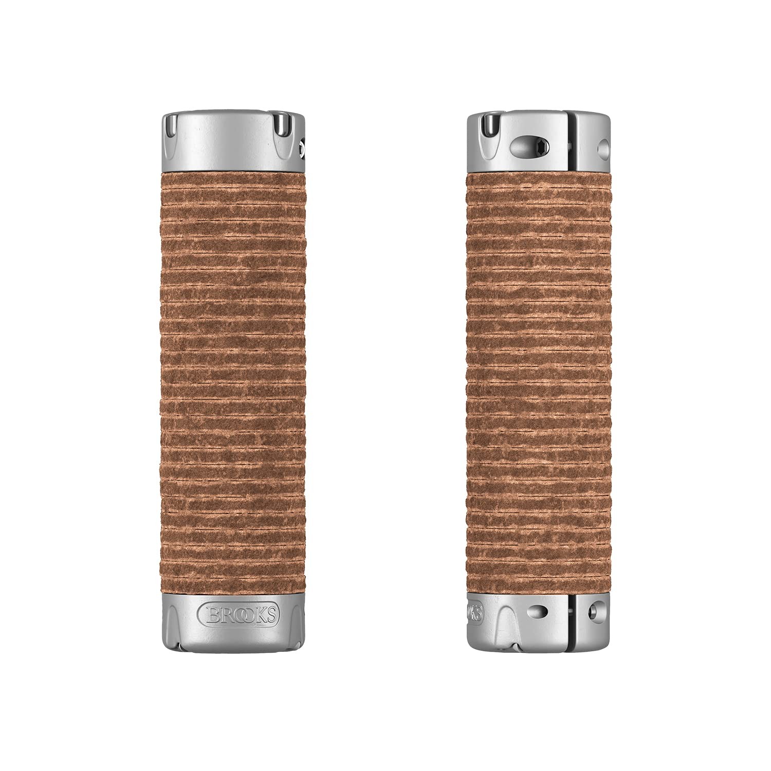 Brooks Plump Leather Grips (130 + 130 mm) -Honey-New22, Guidolina Misto, Bronzo,
