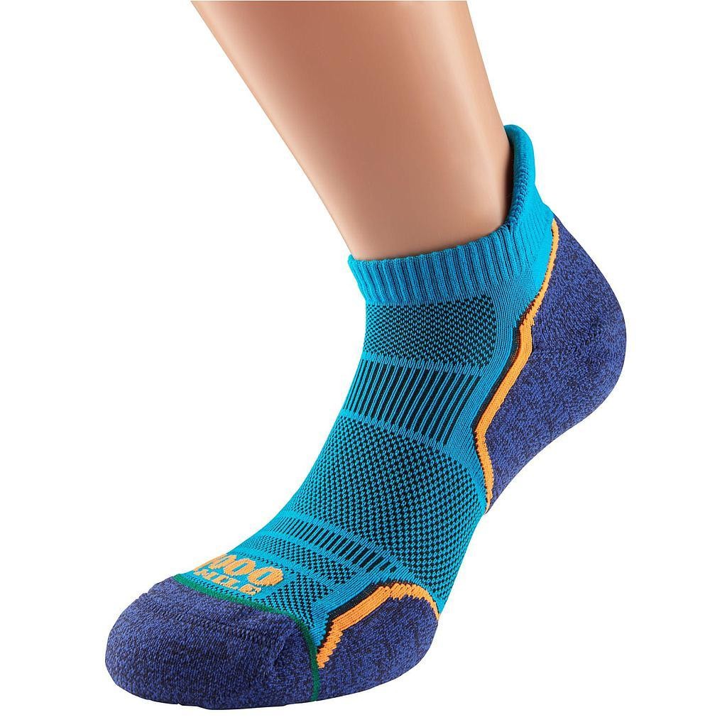1000 Mile Run Socklet Mens (Twin Pack) XLarge Kingfisher/Navy XLarge Kingfisher/