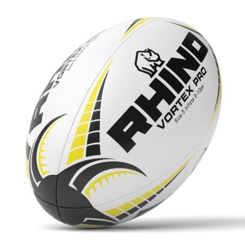 Rhino Vortex Pro Match Rugby Ball 5 White 5 White