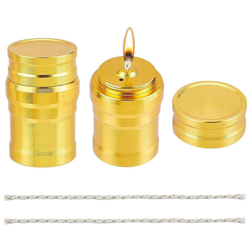 2 Pezzi  Fornello Ad Alcool Portatile In Metallo con Lampada Ad Alcool In M7806