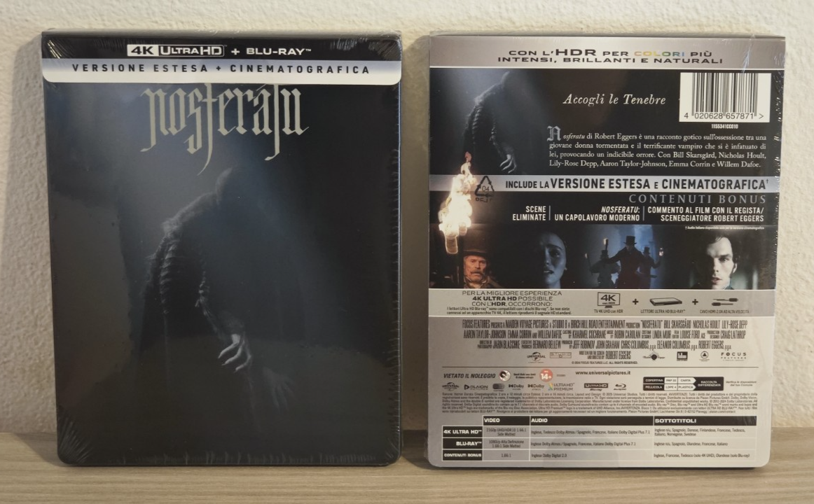 Nosferatu Steelbook Blu Ray 4K UHD Ita-Eng Sigillato