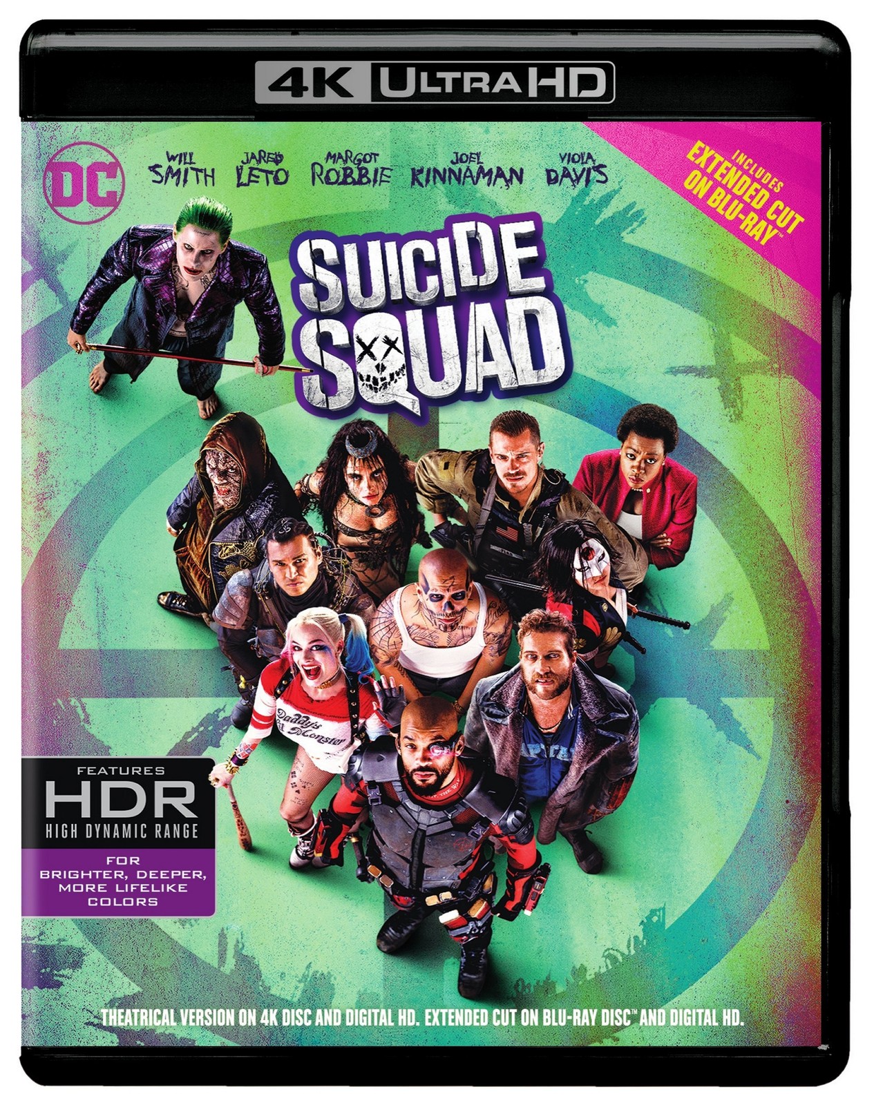 Suicide Squad (4K UHD Blu-ray) Will Smith Jared Leto Margot Robbie Joel Kinnaman