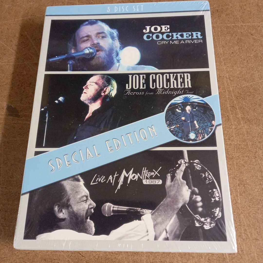 JOE COCKER - Live at Montreux 1987/Cry me a River/Across from Midnight-3 DVD New