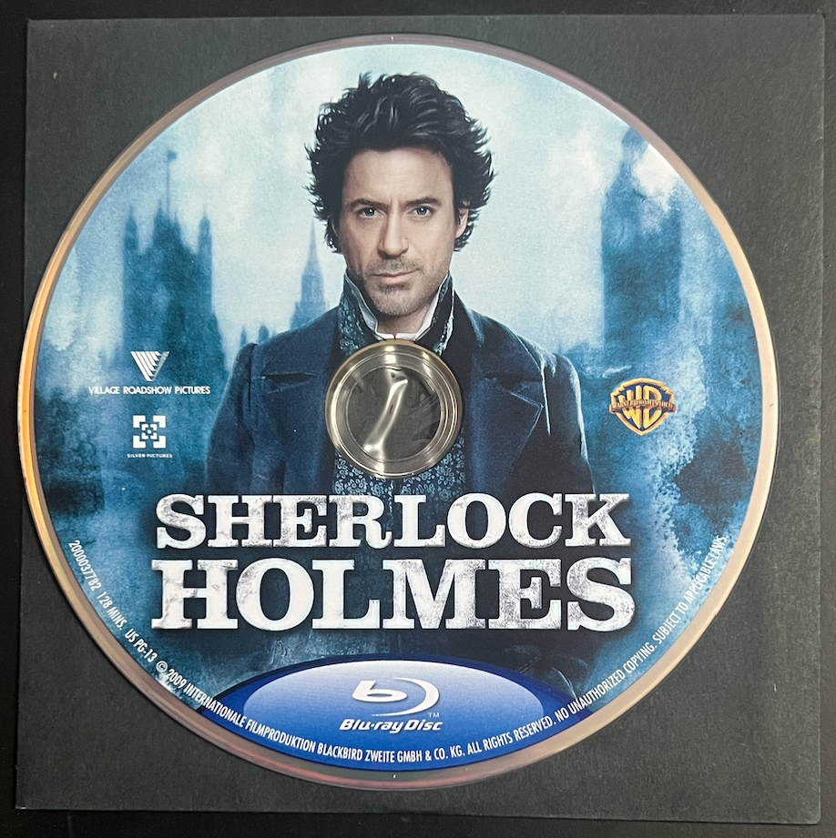 Nuovo Sherlock Holmes (2009) - Blu-Ray solo Disco IN Nero Carta Busta / No Cover