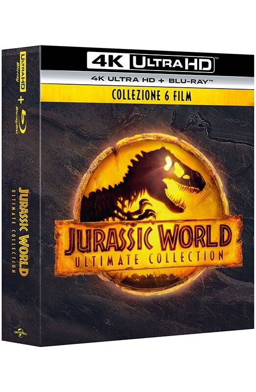 JURASSIC PARK WORLD - ULTIMATE COLLECTION - 6 FILM – ITA – ENG – 4K + BLU-RAY