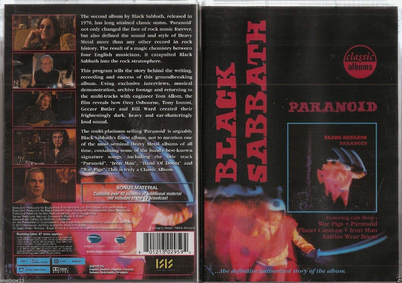 Black Sabbath: Paranoid (DVD) Black Sabbath Matthew Longfellow