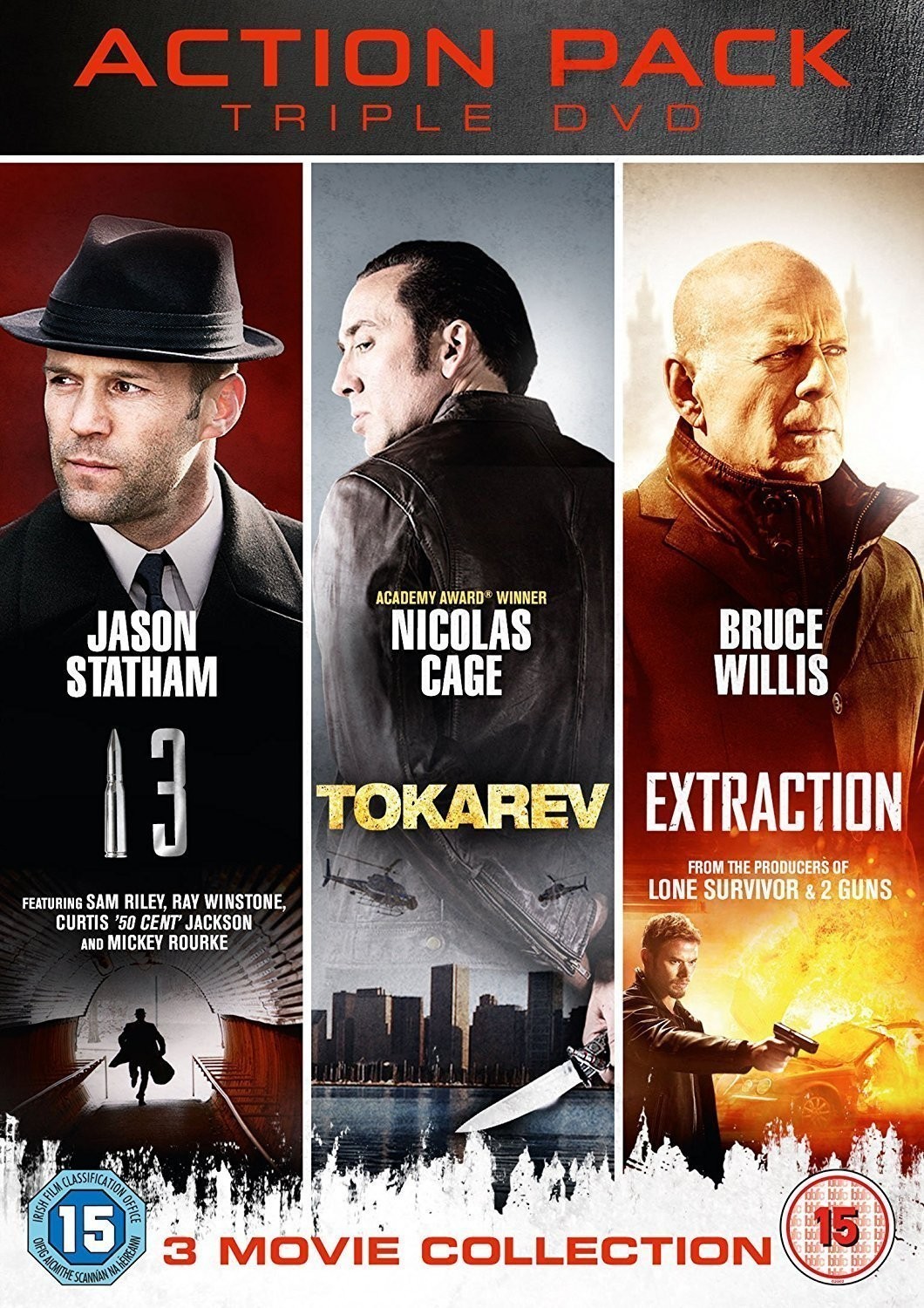 Action Triple (Tokarev, 13, Extraction) (DVD) Bruce Willis Nicholas Cage
