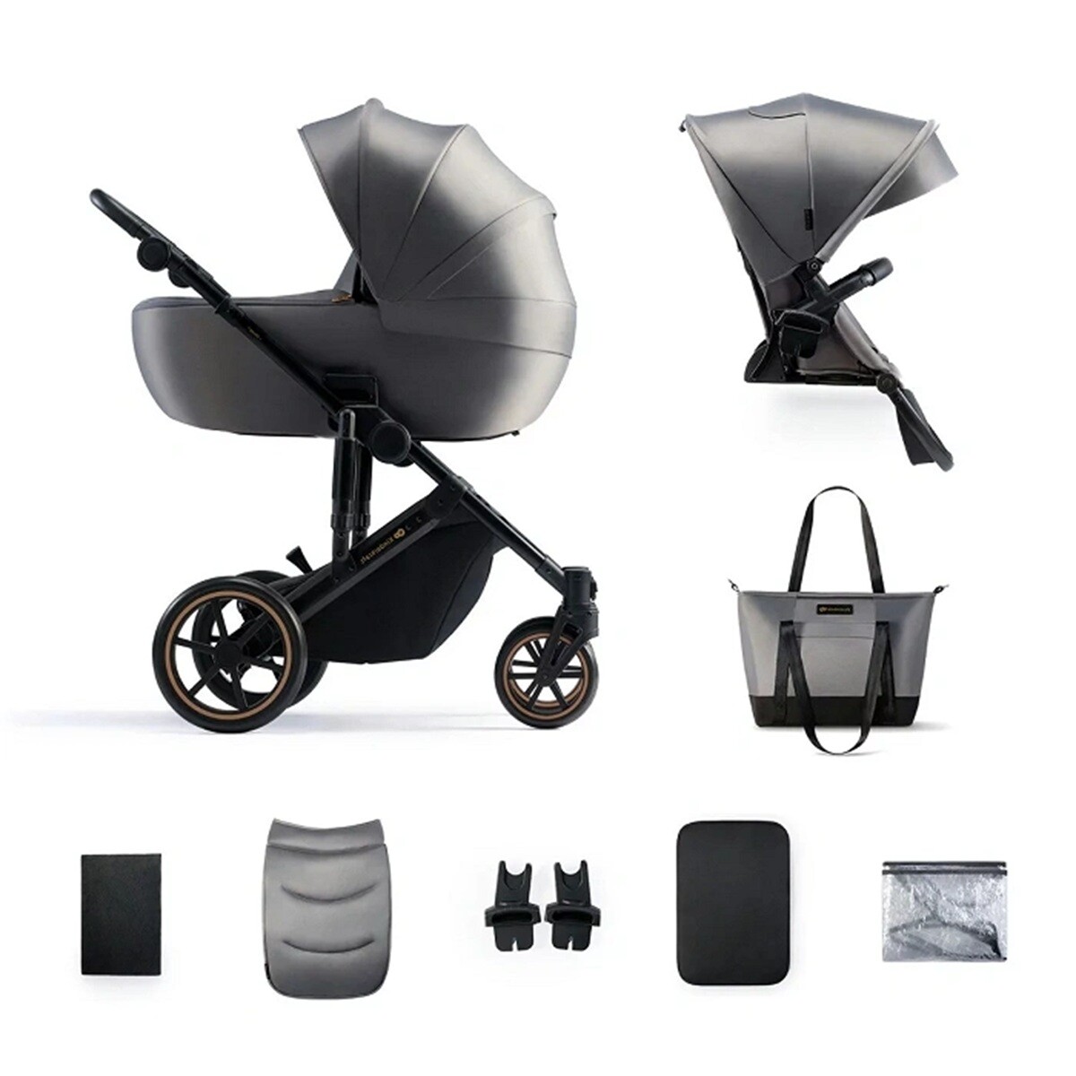 Prime 2 Stroller 2in1 Shadow Grey Kinderkraft KINDERKRAFT - X55940 GIODICART