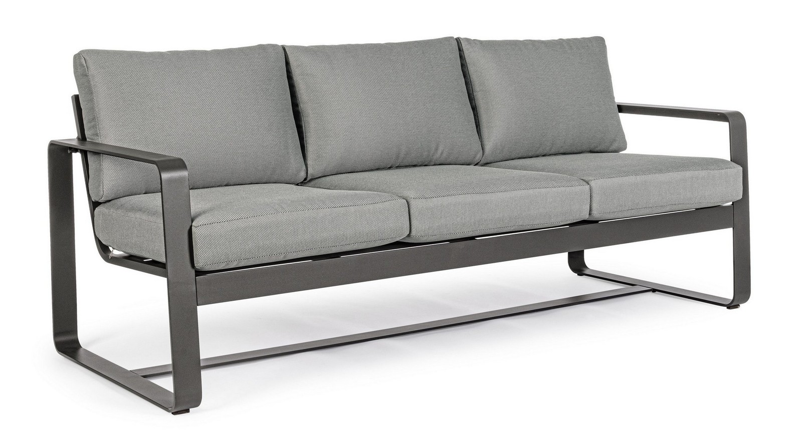 Divano 3 Posti con cuscini Merrigan Antracite Bizzotto Cod.0663111