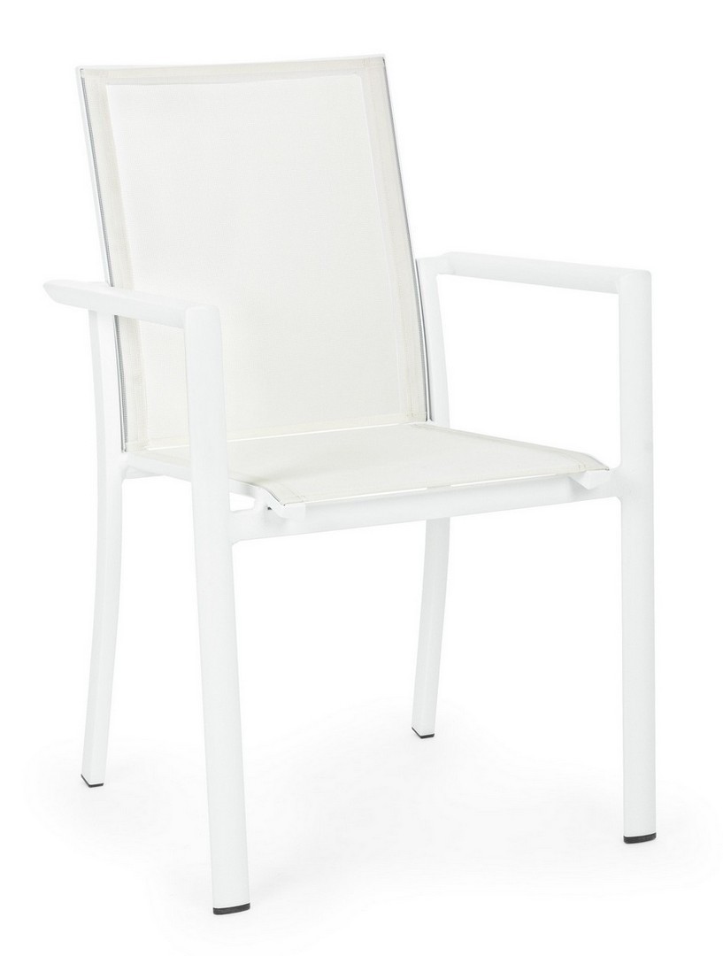 Sedia con braccioli Konnor Bianco Bizzotto Cod.0662740