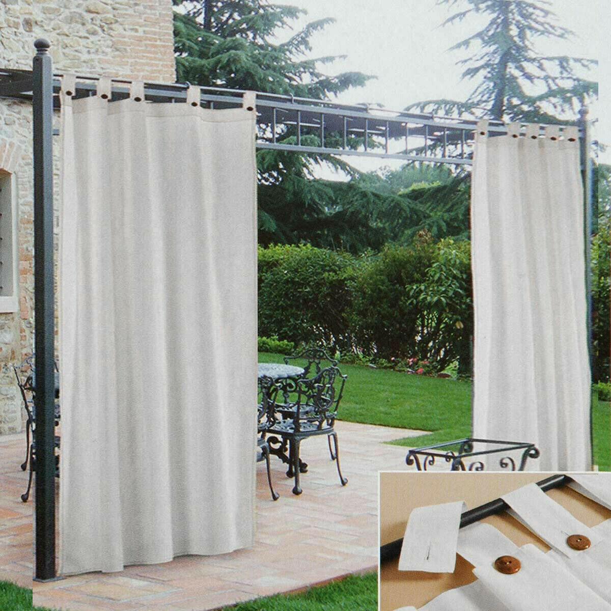 Tenda gazebo Morbidissimi idrorepellente con passanti 200x240 cm - bianco AB431