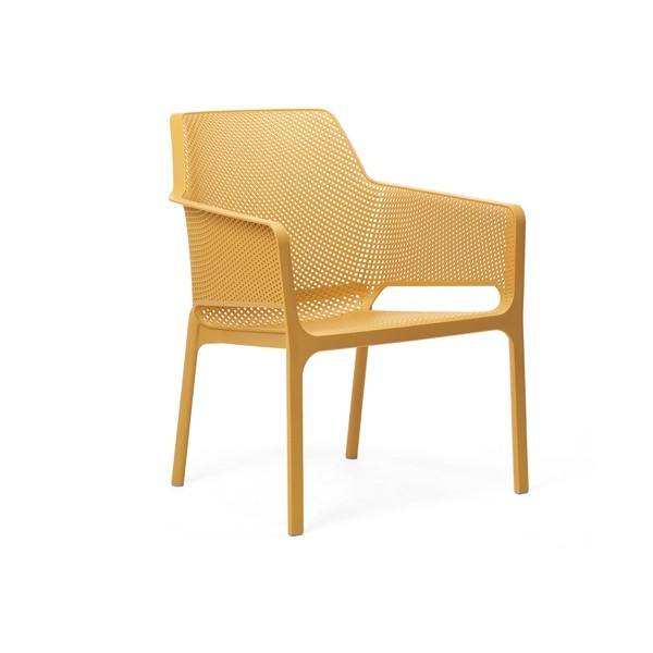 NARDI POLTRONA RELAX NET SENAPE POLIPROPILENE FIBER GLASS ARREDO DECORO GIARDIN