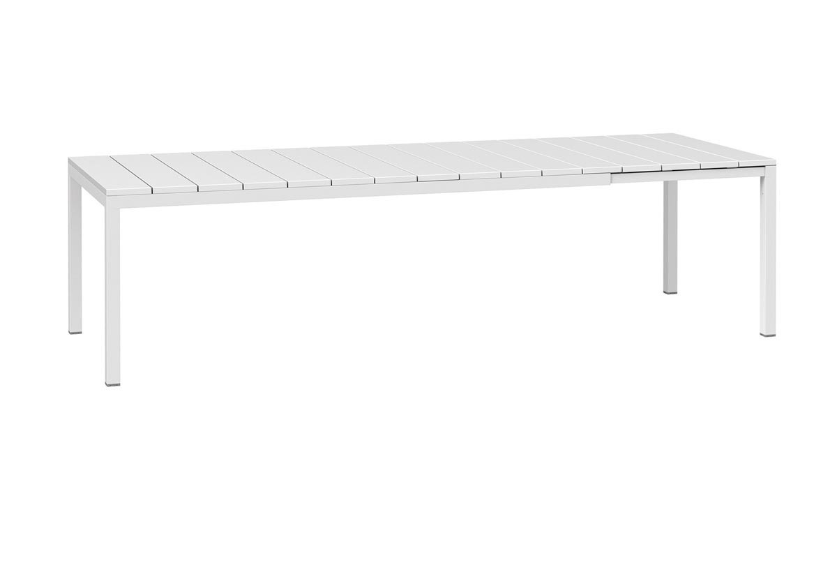 TAVOLO RIO ALLUNGABILE 140/210CM BIANCO ARREDO GIARDINO ESTERNO