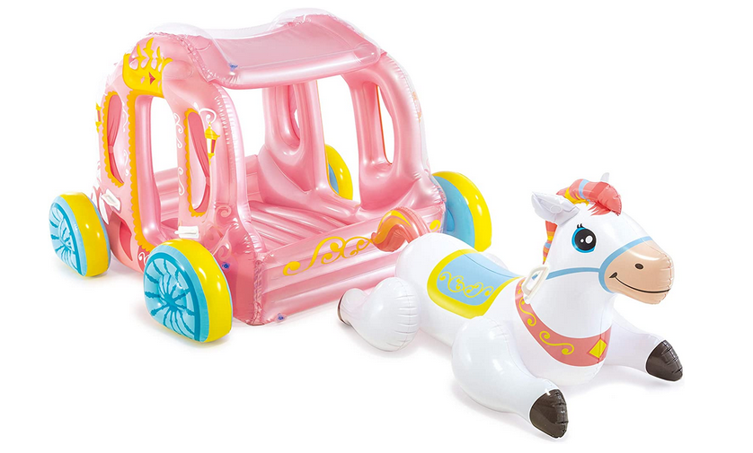 GIOCHI GONFIABILI - CARROZZA PRINCIPESSA CON CAVALLO INTEX 56517