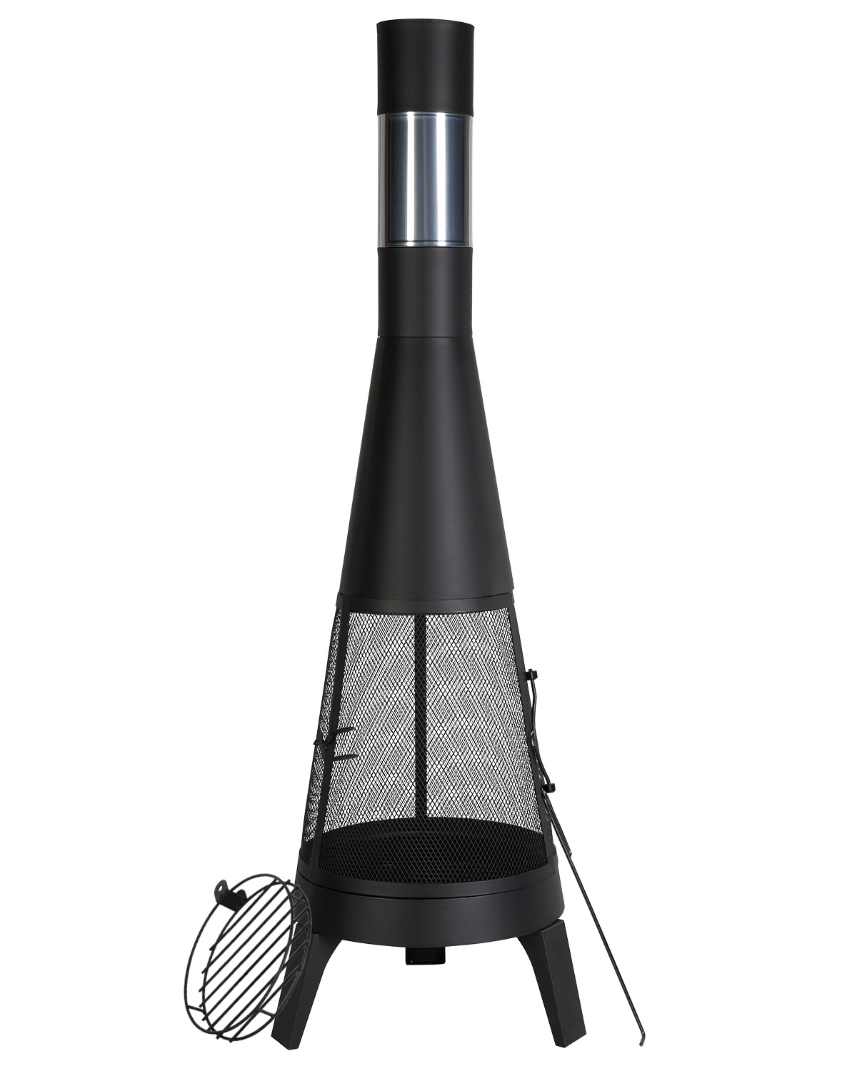 VEVOR Braciere a Legna da Esterno 508 mm Camino in Metallo per Giardino Cortile