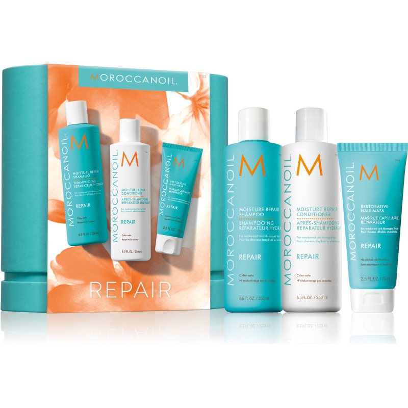 Moroccanoil Repair Kit Set Per Capelli Rovinati, Trattati Chimicamente