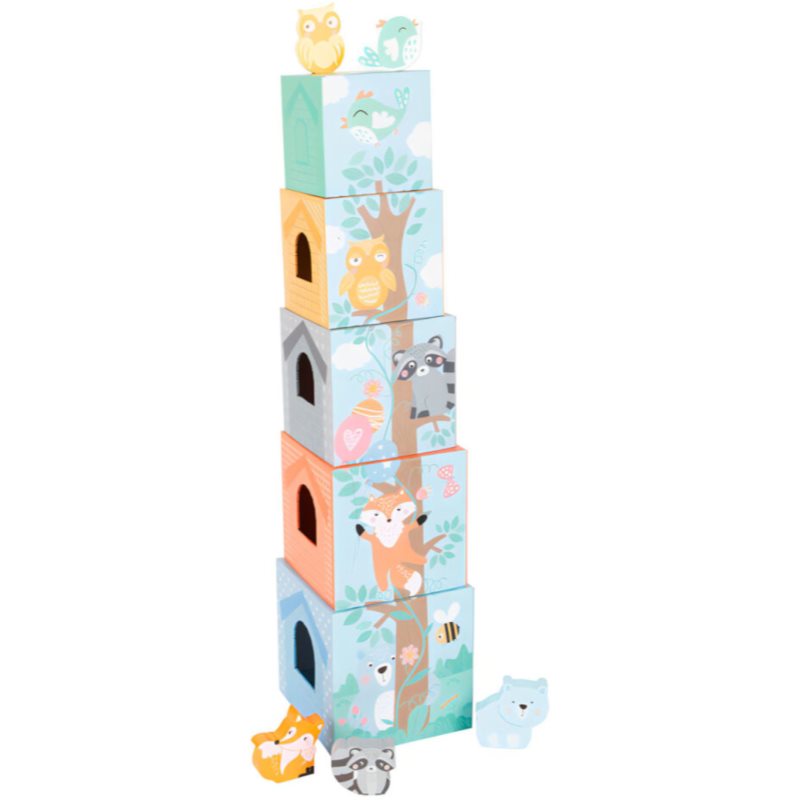Small Foot Stacking Tower Pastel Animals Torre A Blocchi 12M+ 10 Pz