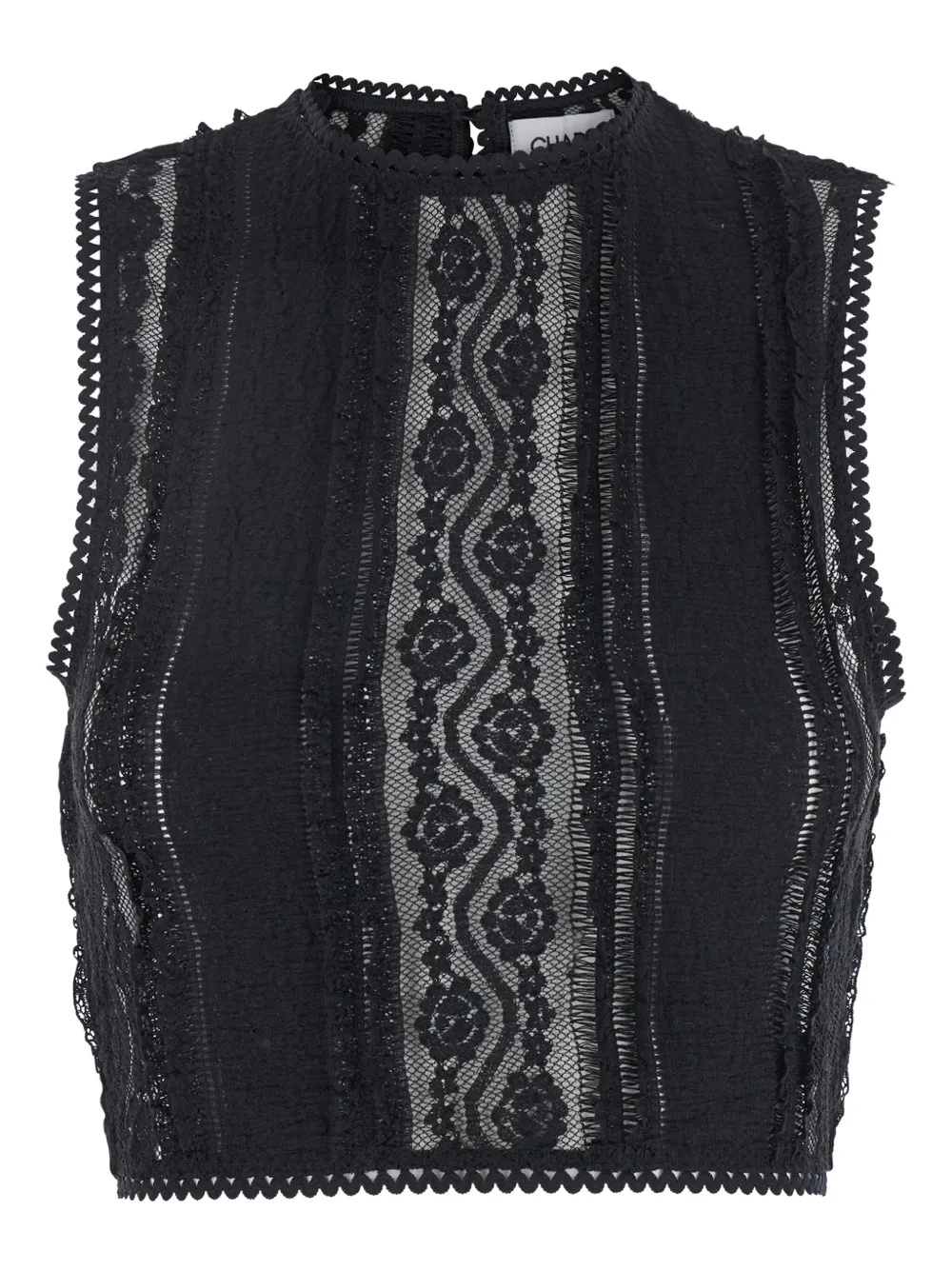 Charo Ruiz Ibiza Asteria lace-detail top - Nero