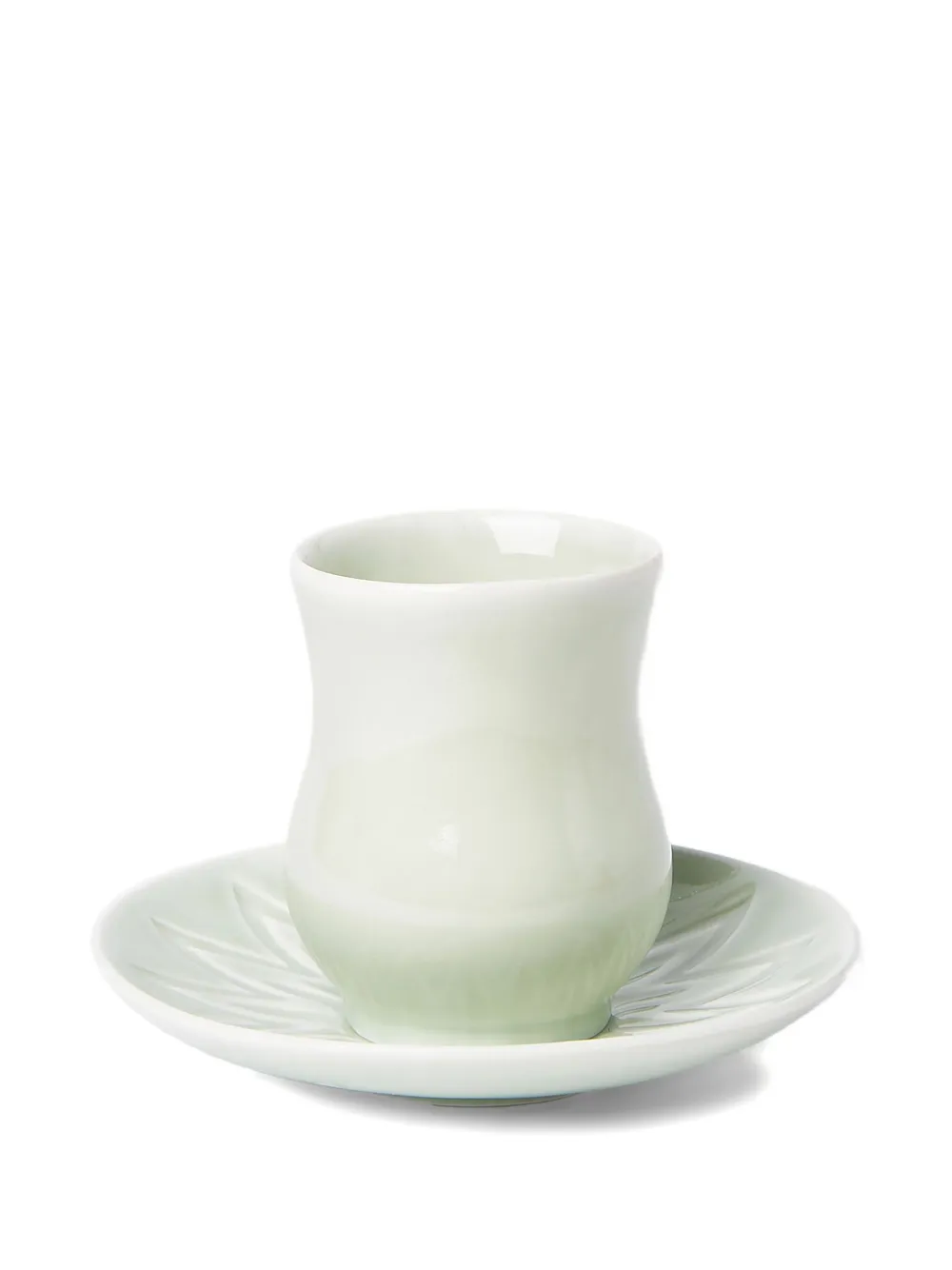 Paula Canovas del Vas floral-engraved tea cup - Verde