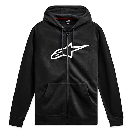 Alpinestars Original Logo Felpa Con Cappuccio, Black/White, M Uomo