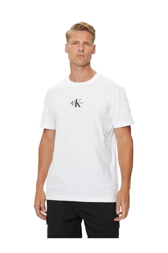 Calvin Klein Jeans Uomo Monologo Tee J30J325649, White (Bright White), M