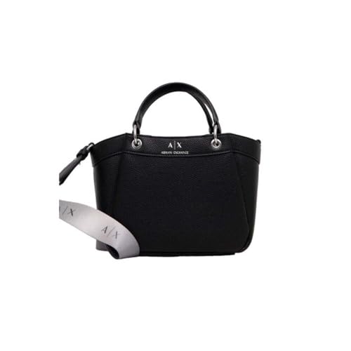 Armani Exchange Borsetta A Tracolla Modello Classic, In Ecopelle, Colore Nero -Dimensione: Ca. 22 X 18 X 9 Cm Nero Nero Tu