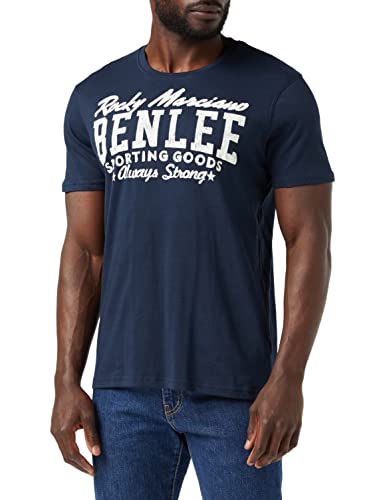 Benlee Rocky Marciano Men Regular Fit T-Shirt Retro Logo, Uomo, Blu Scuro, Xl
