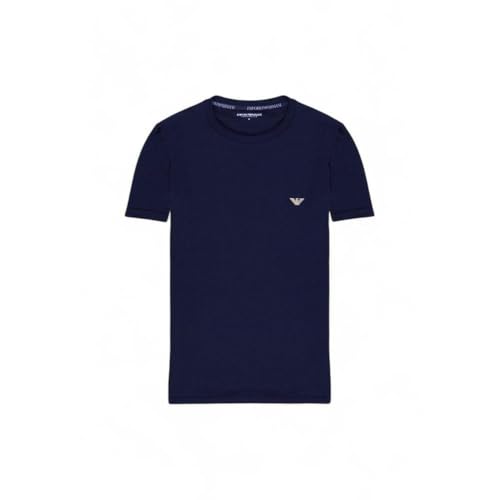 Emporio Armani Shiny Logoband Crew Neck T-Shirt, Marine, Xl Men'S