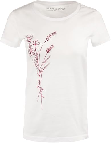 Alpine Pro Gabora Maglietta Da Donna In Cotone | Traspirante E Confortevole | Taglio Semi-Aderente | Elasticizzato E Confortevole, Pelle | Stampa Mode