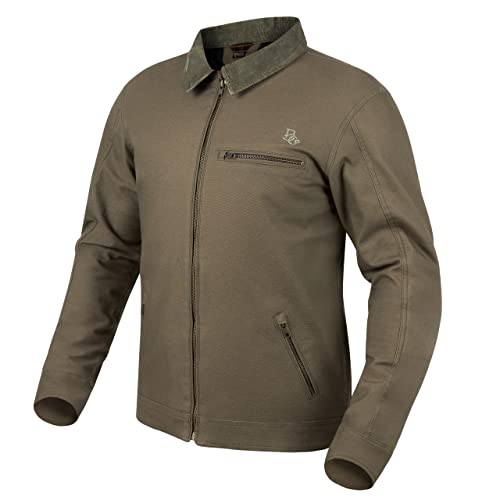 Broger Montana Giacca Da Moto Uomo | Protezioni Per Gomiti E Spalle | Polsini Regolabili | Collo In Velluto A Coste | Tasche Esterne Con Cerniera