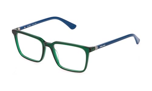 Police Vk151 Occhiali, Shiny Dark Green, 54 Bambini E Ragazzi