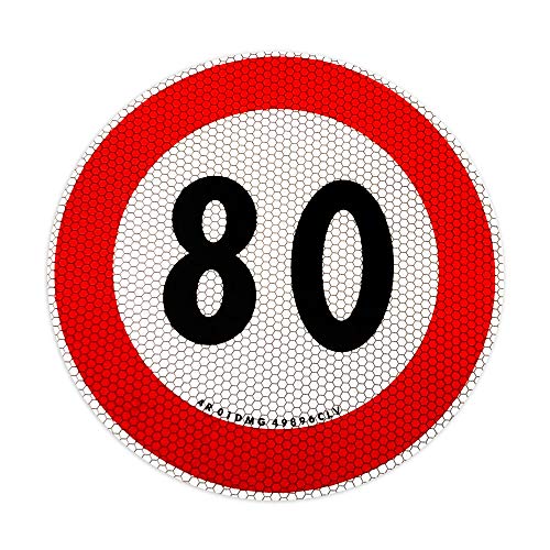 Contrassegno Limite Velocità 80 Km/H Adesivo Omologati Eu