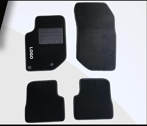 Primus - Set Tappetini In Moquette Su Misura | Compatibile Con Ds3 Crossback 2019 | Logo Ricamato, Nero