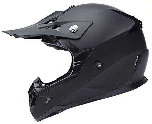 Casco Motocross Integrale Motard Downhill - Yema Ym-915 Caschi Moto Cross Integrali Dh Ece Omologato Donna Uomo, Nero Opaco, L