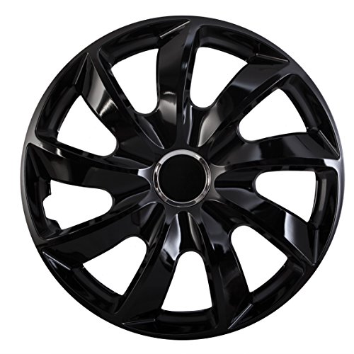 Copricerchi Universali Stig Nero 15", Set 4 Pezzi
