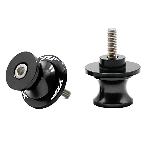 2 Pcs M6 Nottolini Assen Swingarm Spool Screw 6Mm Per Yzf R1 R3 R6 R6S R25 R125 600R (Nero)