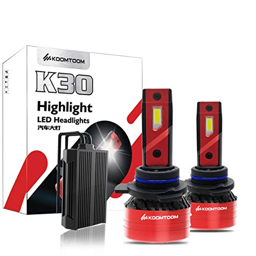 Koomtoom Led 9012 Hir2 Lampadina Fari 16000 Lm (8000Lm X2) Alta Potenza 90W Regolabile A 360 Gradi Modello Di Fascio Canbus Privo Di Errori, Sostituzi