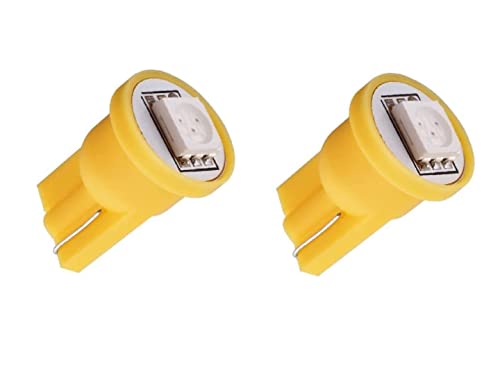 2 Luci Di Posizione Led Giallo T10 Smd 5050 Lampadina Auto 6000K 12V Yellow