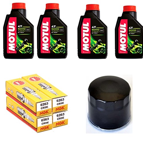 Mim Distribution Kit Tagliando Olio Candele E Filtro Olio Per Suzuki-Gsr 600 Dal 2005 Fino Al 2017