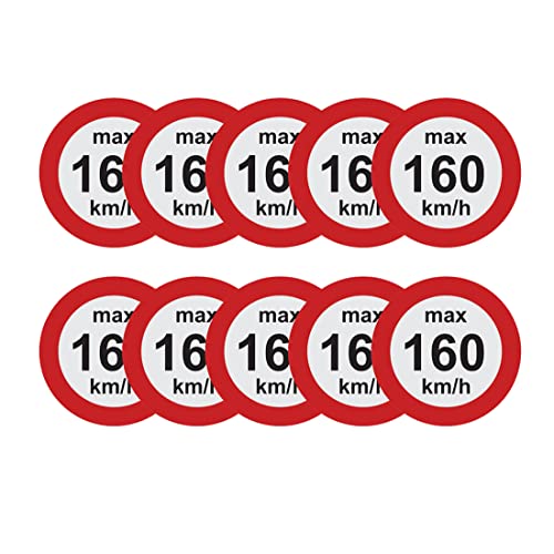 Haobase 10 Adesivi Per Pneumatici Invernali, 160 – 240 Km/H, Autoadesivi In Vinile (25 Mm X 25 Mm) (160 Km/H)