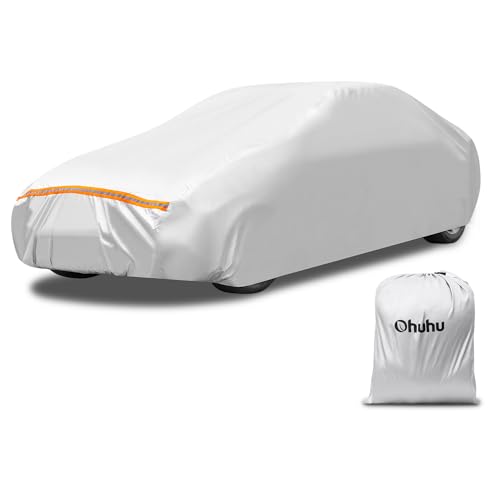 Ohuhu Telo Copriauto, Copriauto Impermeabile Anti-Vento Anti-Polvere Resistente Ai Graffi E Protegge Dai Raggi Uv Per Berlina Fino A 485 - 510 Cm
