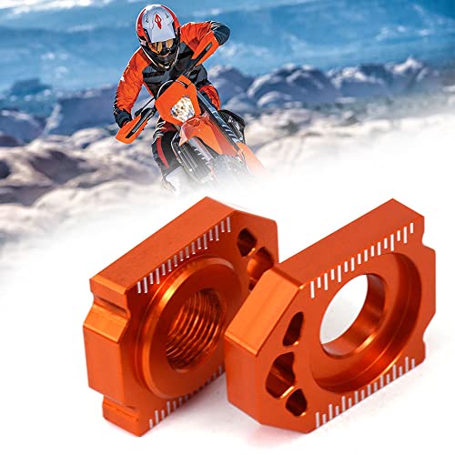Fast Pro Motorcycle Cnc Rear Axle Blocks Chain Adjuster For Sx85 03-14 Exc Excf Xcw Xcfw 125-530 Sx Sxf Xc Xcf 125-450