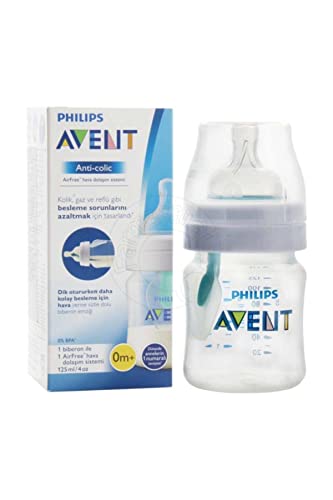 Philips Avent Anti-Colic Bottiglia Con Airfree Valvola, 125 Ml, Confezione Da, Trasparente