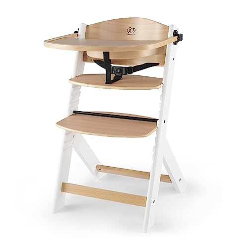 Kk Kinderkraft Seggiolone Pappa In Legno Enock, Evolutivo, Multifunzionale, Sedia Ergonomica, Altezza Regolabile, Facile Da Pulire, Dai 6 Mesi Ai 10 A