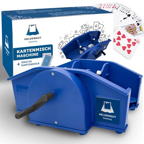 Heldengut Amata Macchina Mischia Carte Per Uno, Poker, Skip Bo & Molte Altre - Mischiatrice Per Una Perfetta Pausa Di Mescolamento - Mischia Carte Man