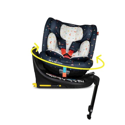 Cosatto All In All Extra I-Size - Seggiolino Auto Girevole A 360°, Gruppo 0+123, 0-36 Kg, 0-12 Anni, Isofix, Erf, Esclusivo Sistema Anti-Fuga (Doodle