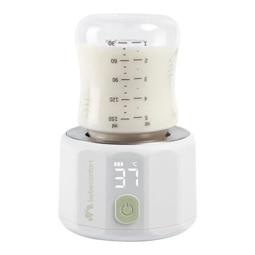 Bebeconfort Scaldabiberon Portatile, Scaldabiberon Elettrico Usb Senza Fili, Tascabile Compatto E Leggero, Riscaldamento Rapido, Display Digitale, Bat