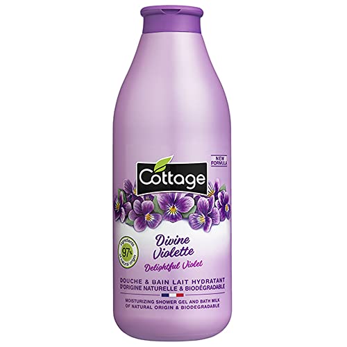 Cottage - Bagno Doccia E Latte Umidizzato - Divino Viola - 97% Ingredienti Naturali - 1 Unità - 750 Ml