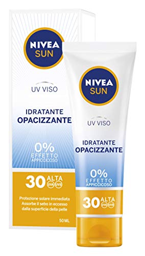 Nivea Sun Uv Viso Crema Viso Solare Idratante Opacizzante Fp30 - 50 Ml