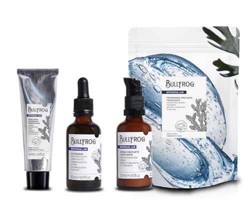 Bullfrog Programma Idratante Tonificante - 3 Prodotti E 3 Fasi Per Nutrire E Idratare In Profondità La Pelle - Made In Italy